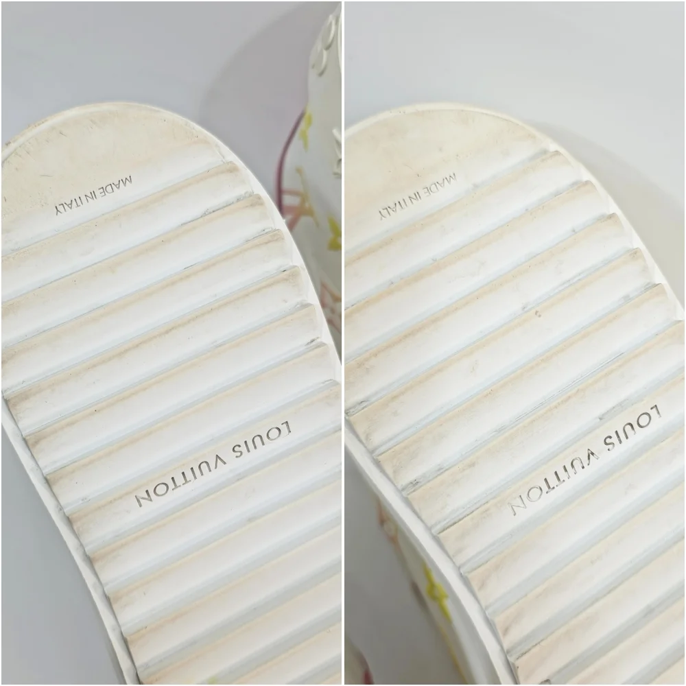 Louis Vuitton Time Out Sneaker Pastel Monogram White Pink Yellow Shoes